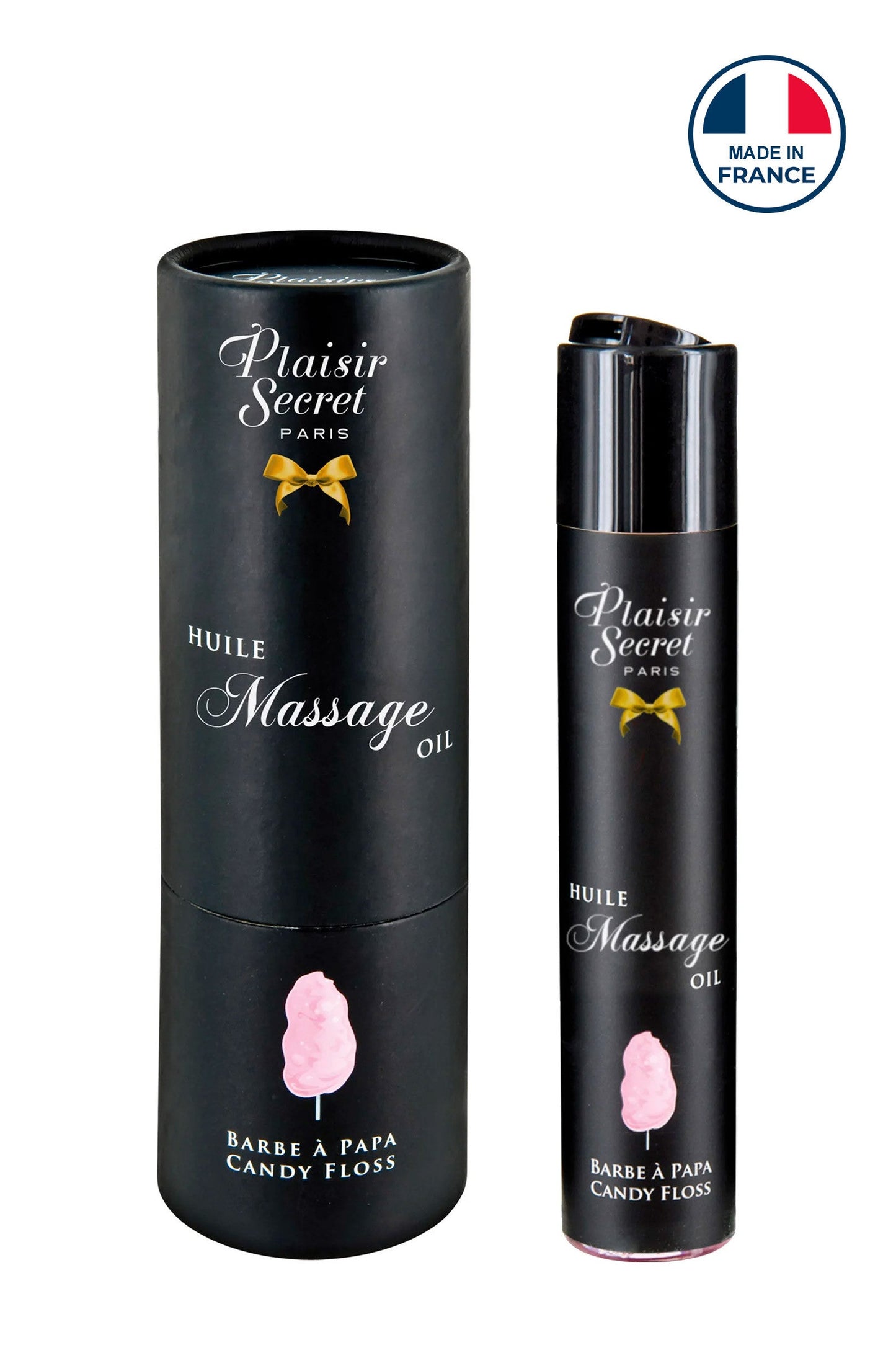 Huile de massage gourmande barbe à papa 59ml Plaisirs de Mayotte