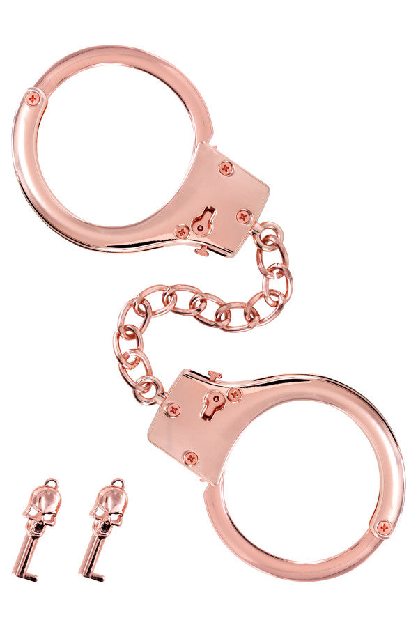 Menottes pour poignets en métal or rose Plaisirs de Mayotte