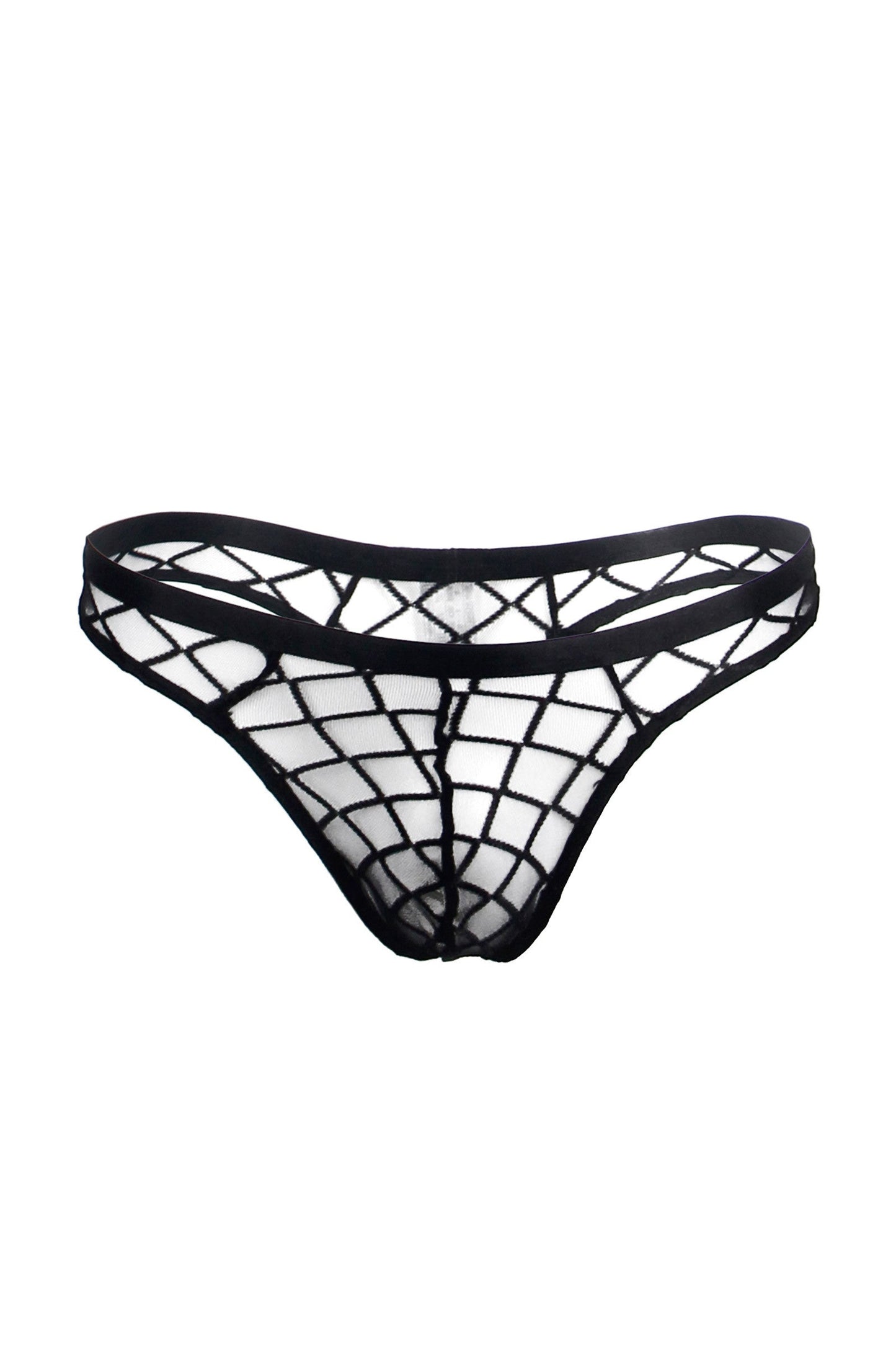 String masculin transparent motifs S/M Plaisirs de Mayotte