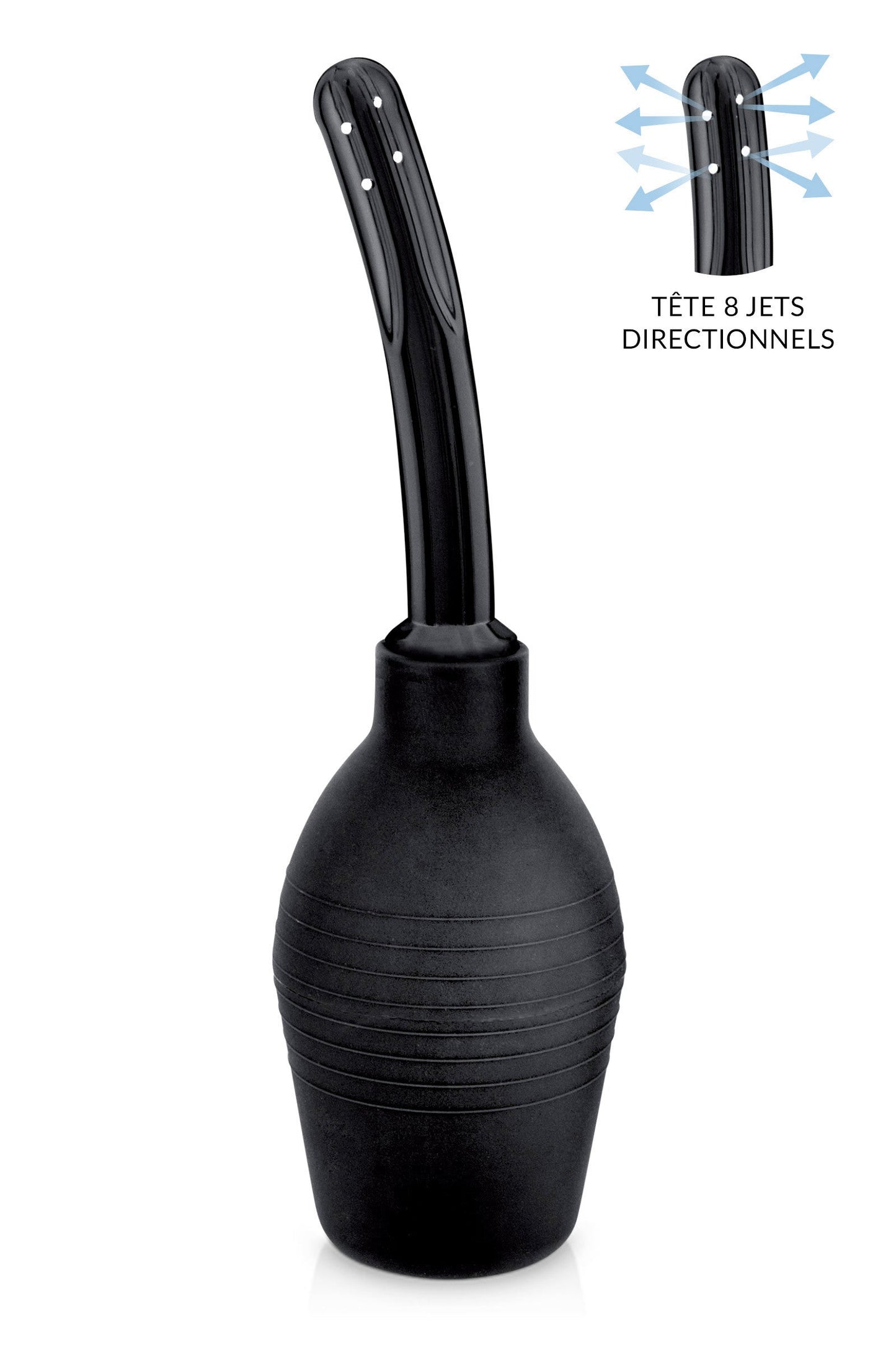 Poire à lavement P2 multi jets 310ml noir Plaisirs de Mayotte