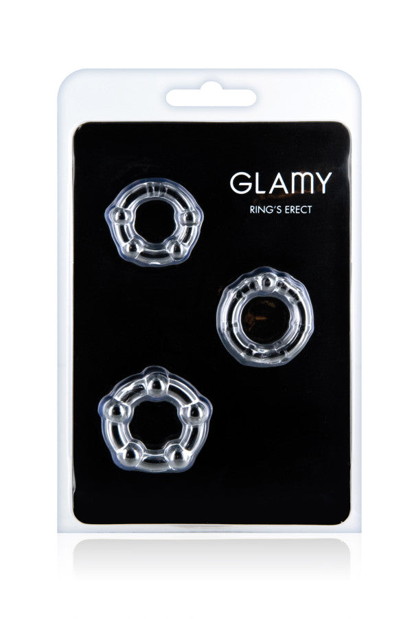 Glamy Ring's Erect, lot de 3 cockrings Plaisirs de Mayotte