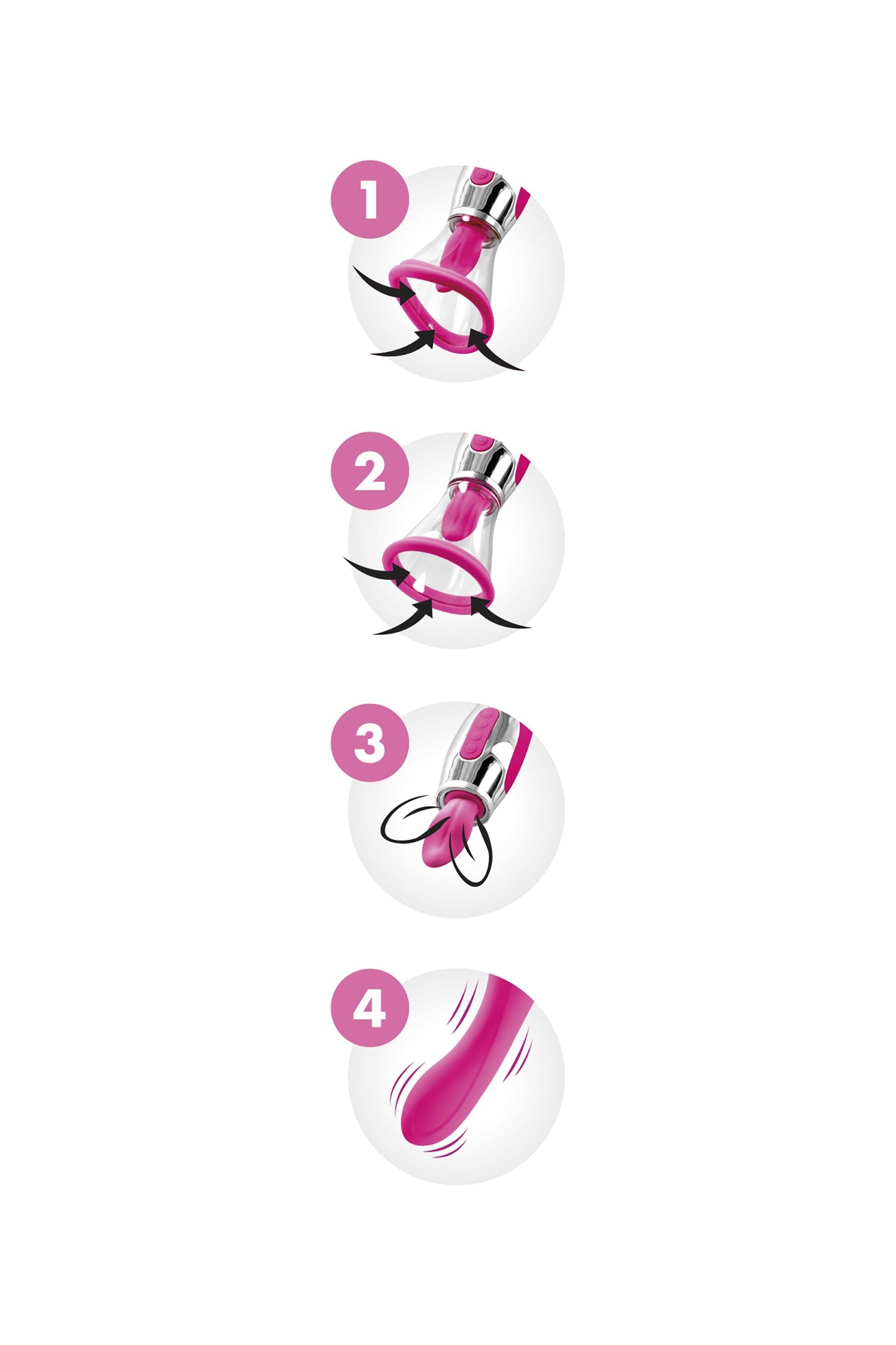 Harmony 4 in 1 fuchsia, stimulateur clitoris et vibromasseur Plaisirs de Mayotte
