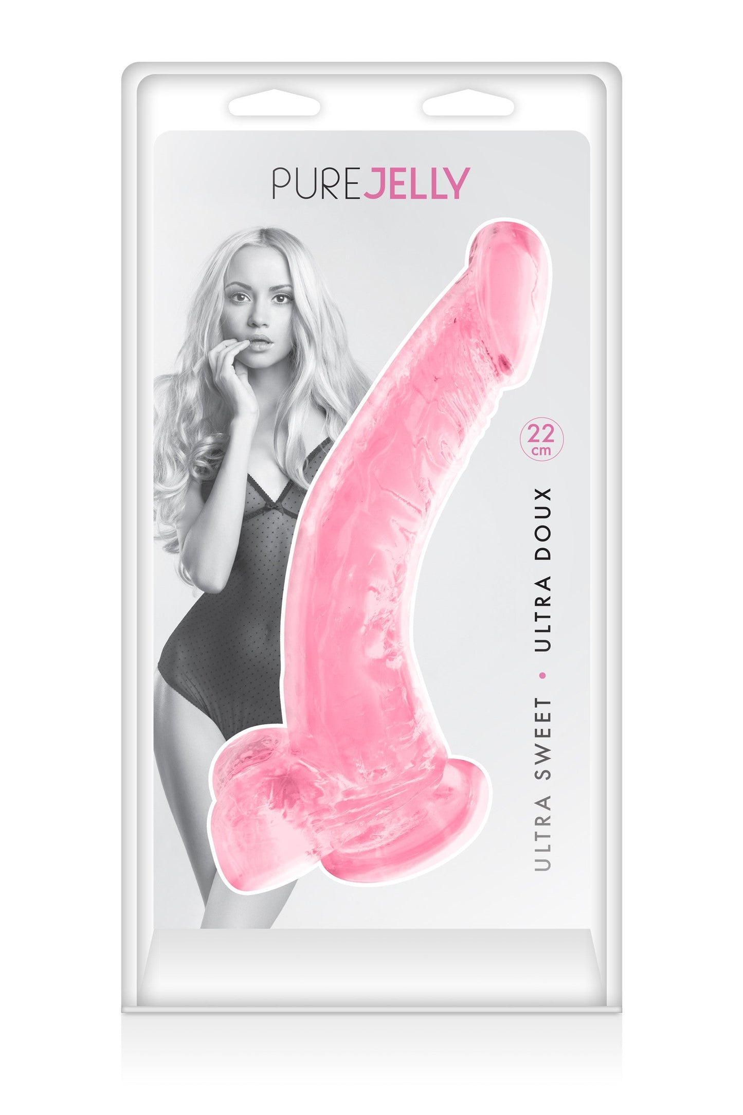 Gode ventouse courbe réaliste rose 22cm Plaisirs de Mayotte