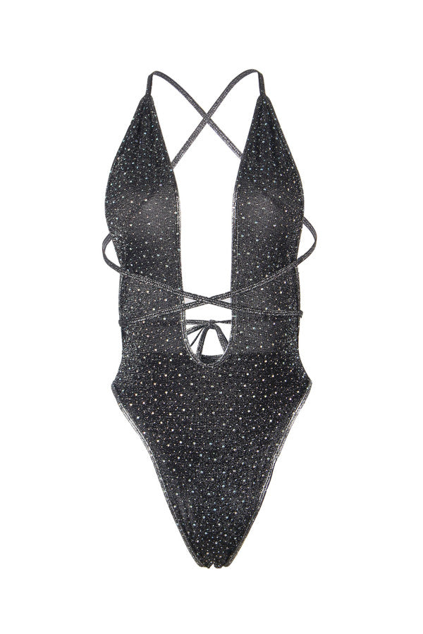 BODY STRAPPY ET STRASS NOIR Plaisirs de Mayotte