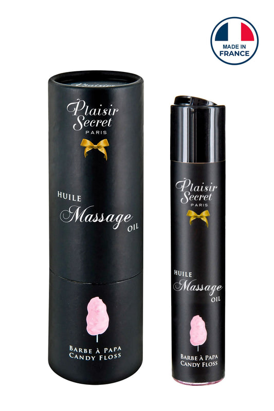 Huile de massage gourmande barbe à papa 59ml Plaisirs de Mayotte