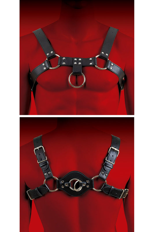 Harnais de poitrine pour homme en cuir vegan Plaisirs de Mayotte