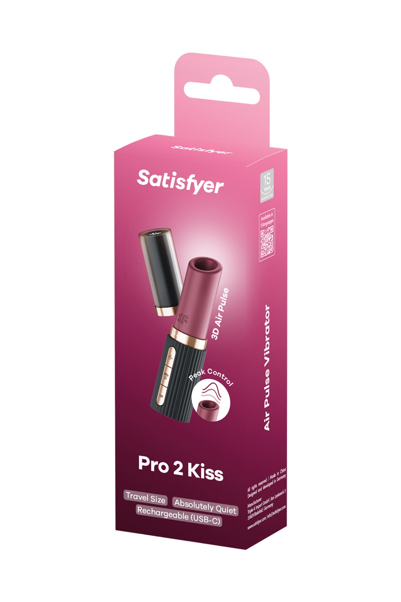 Satisfyer Pro 2 Kiss, stimulateur clitoridien Plaisirs de Mayotte