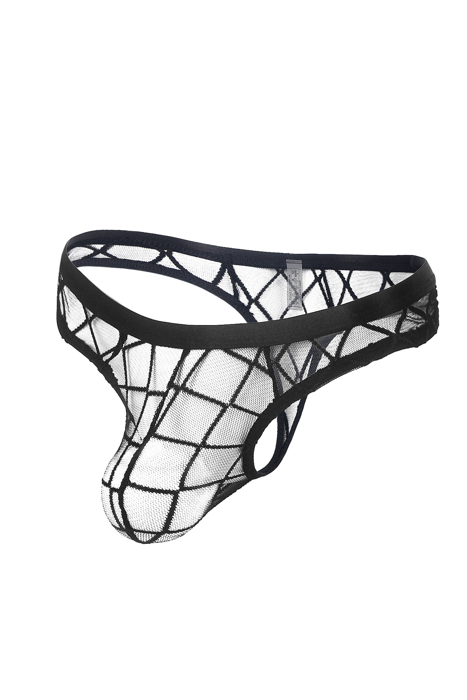 String masculin transparent motifs S/M Plaisirs de Mayotte