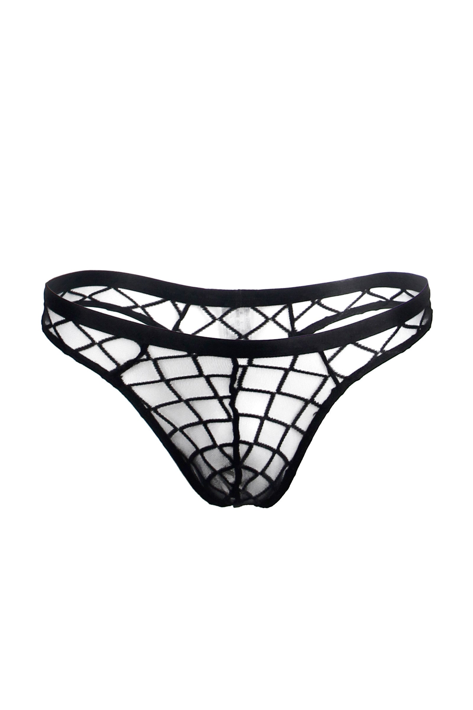 String masculin transparent motifs S/M Plaisirs de Mayotte