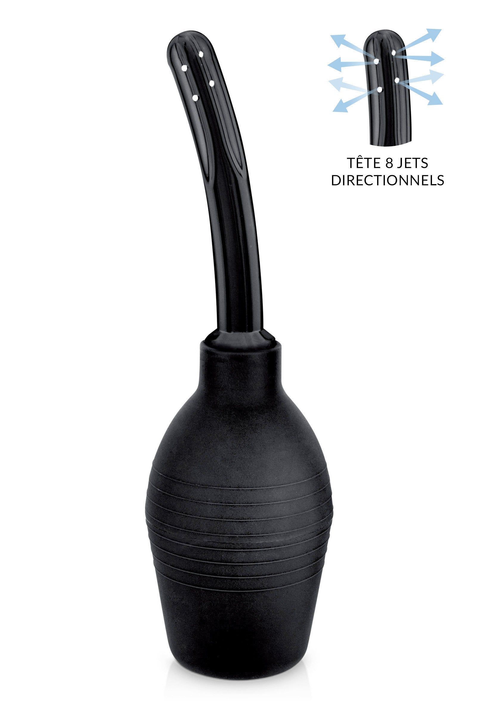 Poire à lavement P2 multi jets 310ml noir Plaisirs de Mayotte