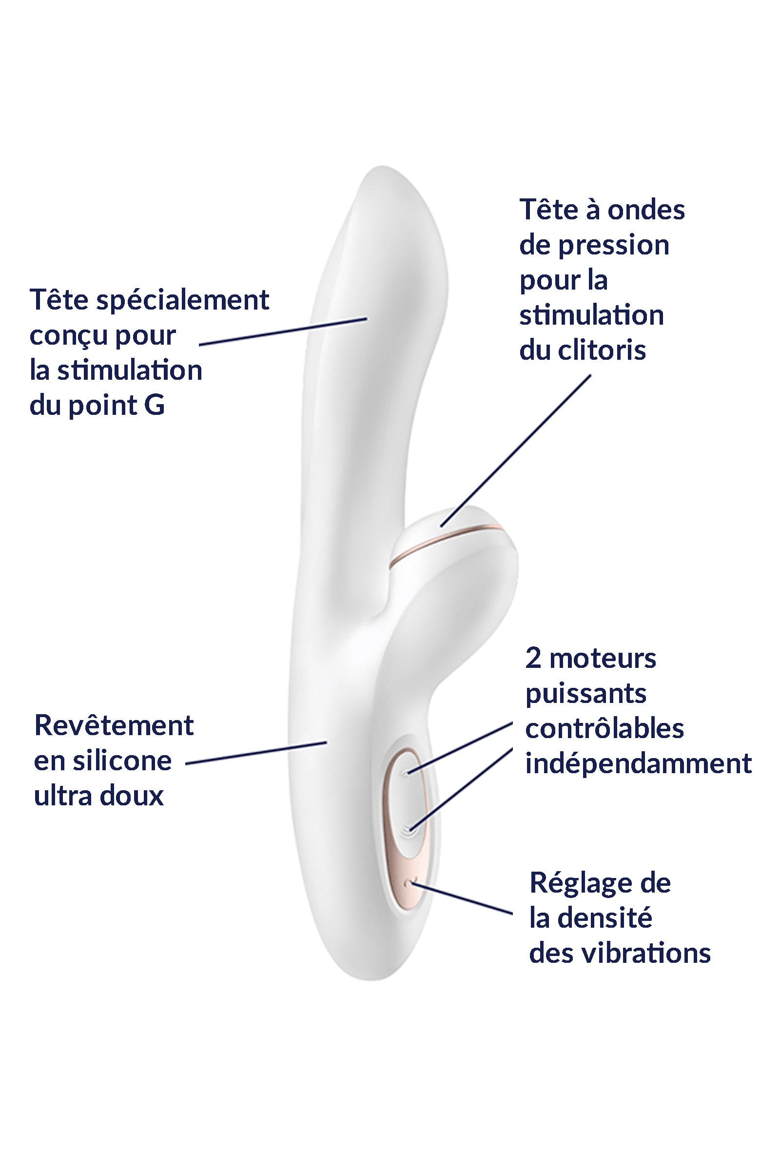 Satisfyer Pro+ G-Spot, vibromasseur rabbit avec air pulsé Plaisirs de Mayotte