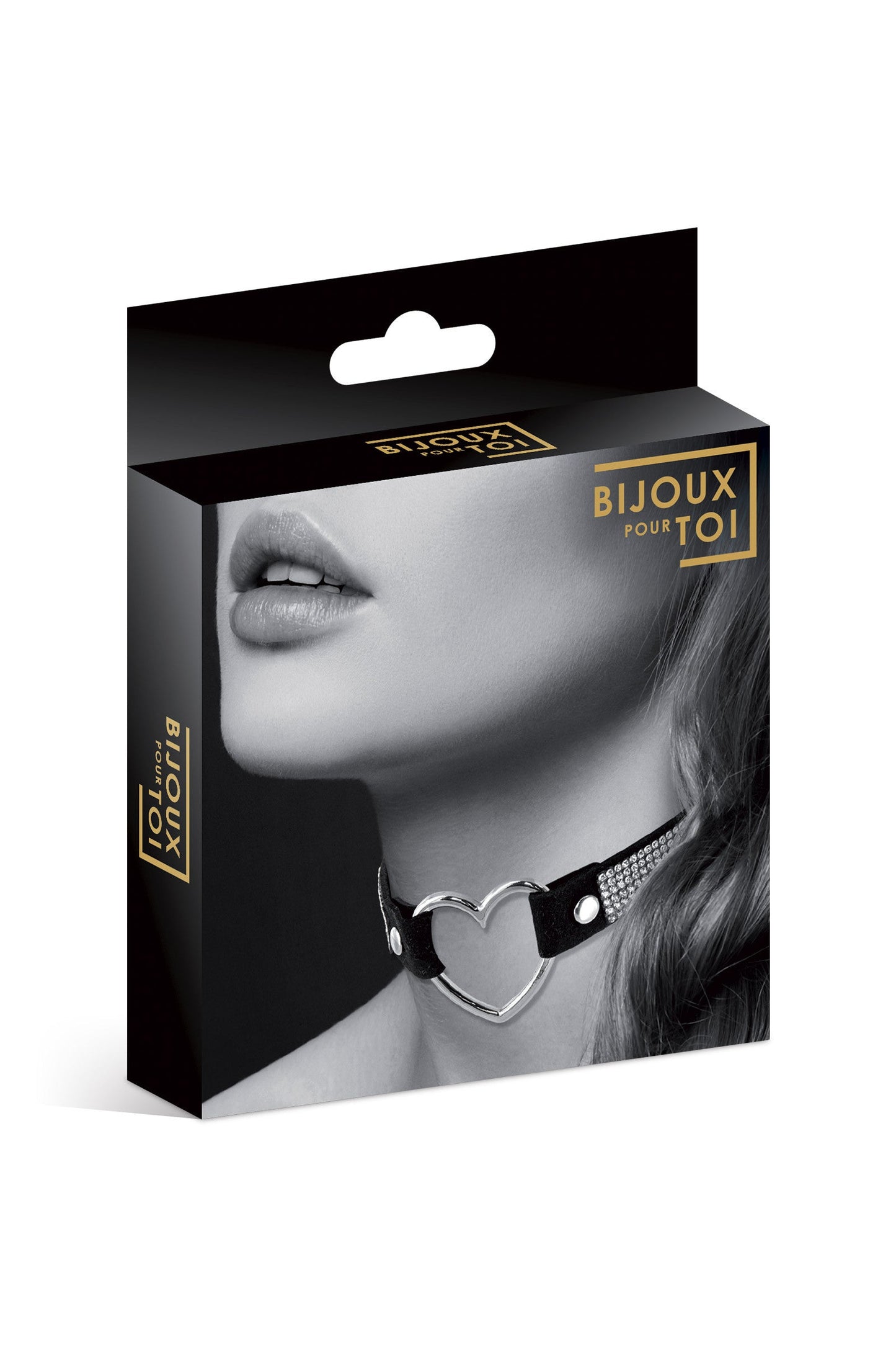 Collier ras de cou en strass et coeur Plaisirs de Mayotte